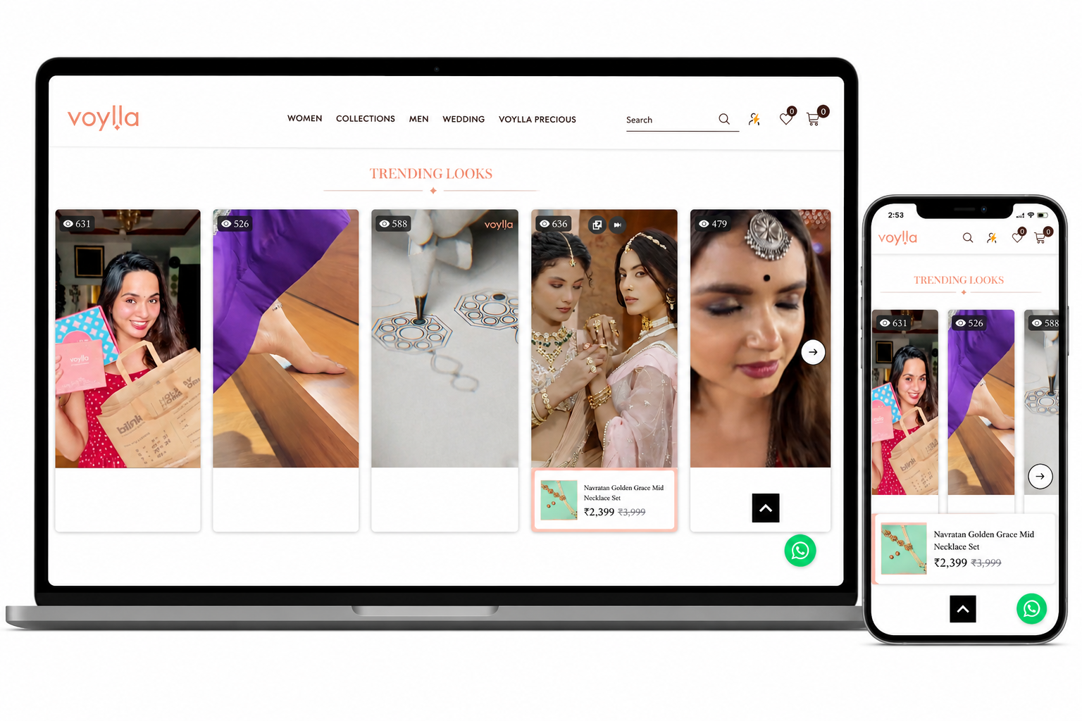 Voylla Jewelry E-commerce Website Design